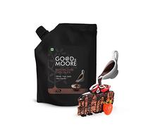 GOOD&MOORE Sauce au chocolat noir belge | Avec du vrai chocolat noir belge | Pour garnitures, garnitures, arômes, biscuits, gâteaux et plus encore | 200 ml