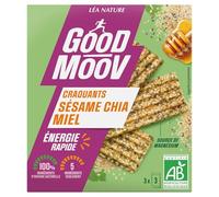 GOOD MOOV - Craquants Sésame Chia & Miel x3 craquants - Lot de 6 paquets