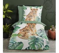 Good Morning Housse de couette enfant JUNGLE 135x200 cm Vert