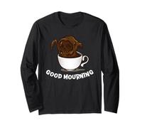 Good Mourning Coffee Grim Reaper Funny Halloween Manche Longue