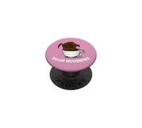 Good Mourning Coffee Grim Reaper Funny Halloween PopSockets PopGrip Adhésif