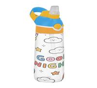 Good Night - Bouteilles d'eau de sport colorées avec couvercle à paille, large goulot, étanche, pour salle de sport, voyage, maison, école, bureau, termos para agua Fria para ni?os