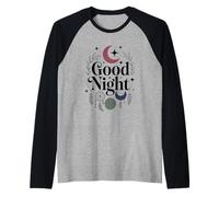 Good Night Dreamcatcher Celestial Moon & Stars Boho Design Manche Raglan