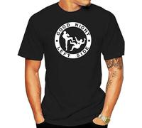 Good Night Left Side T Shirt Men Short-Sleev Tee Novelty Funny Graphic Tshirts Fashion Streetwear Ropa Hombre Camisetas Black Unisex 100% Cotton Short-Sleeve T-Shirts Black S