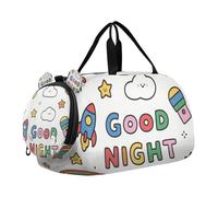 Good Night Petit sac de sport coloré avec compartiment à chaussures pour la plage, la natation, la piscine, les sports