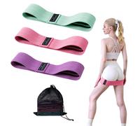 Good Nite Bandes élastiques de résistance 3 niveaux en tissu pour entraînement ciblé jambes et fessiers