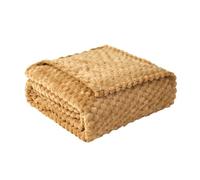 Good Nite Couverture Polaire Plaid Chaud Couverture Moelleuse et Douillette Couverture de Canapé Couverture lit 130 x 150 cm Douce et Chaude pour Canapé et lit Chambre à Coucher Bureau Beige