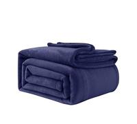 Good Nite Couverture Polaire Chaude et Moelleuse pour Adultes - Lavable en Machine - Bleu Marine - pour lit Simple - 130 x 150 cm