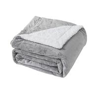 Good Nite Couverture Polaire Sherpa réversible en Polyester Doux et Chaud pour la Maison et Les Voyages (Gris, pour lit Super King Size) - 230 x 270 cm