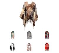 Good Nite Echarpe Plaid Foulard Chale Chaud Femme Homme Grosse Écharpe für Hiver Automne Etole Douce Confortable Sobre et Élégant(Marron,200x60cm)