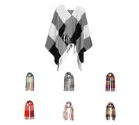 Good Nite Echarpe Plaid Foulard Chale Chaud Femme Homme Grosse Écharpe für Hiver Automne Etole Douce Confortable Sobre et Élégant(Noir,200x60cm)