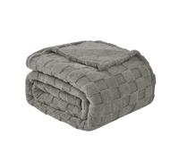 Good Nite Jete De Plaid Chaud Canape Grande Taille Couverture à Carreaux Polaire Lit Doux et Confortable Printemps été Automne et Hiver Convient à Toutes Les Saisons(150x200cm Gris)