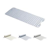 Good Nite Long Tapis de Bain antidérapant Extra Large avec ventouses pour Un Bain sûr, Anti-moisissure, Lavable en Machine, Dos en Caoutchouc épais Doux, 101 x 40 cm, Bleu