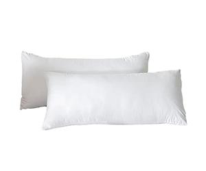 Good Nite Lot de 2 Housses de Coussin de 40 x 80 cm - en Microfibre de qualité supérieure - pour lit et canapé - Tissu Doux et résistant - sans Fermeture éclair - Blanc - 40 x 80 cm