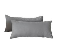 Good Nite Lot de 2 taies d'oreiller 100% Microfibre - Super Douces - 40 x 80 cm - Gris