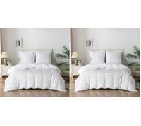 Good Nite Parure de lit 2 pièces en Microfibre 135 x 200 cm avec Housse de Couette 135 x 200 cm et 1 taie d'oreiller 80 x 80 cm avec Fermeture éclair (Lot de 2)