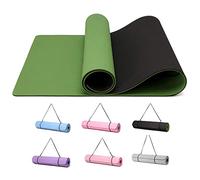 Good Nite Tapis de Yoga de Gymnastique de Exercice Fitness Tapis Fitness Antidérapant de Sport de Pilates avec Sangle de Transport 183 x 61 x 0,6 cm (Vert/Noir)