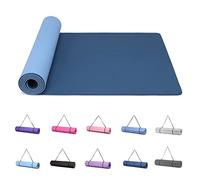 Good Nite Tapis de yoga de gymnastique et de pilates antidérapant pour femme 6 mm d'épaisseur avec sangle de transport TPE 183 x 61 x 0,6 cm