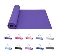 Good Nite Tapis de yoga de gymnastique et de pilates antidérapant pour femme 6 mm d'épaisseur avec sangle de transport TPE 183 x 61 x 0,6 cm