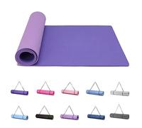 Good Nite Tapis de yoga de gymnastique et de pilates antidérapant pour femme 6 mm d'épaisseur avec sangle de transport TPE 183 x 61 x 0,6 cm