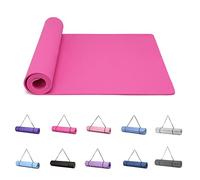 Good Nite Tapis de yoga de gymnastique et de pilates antidérapant pour femme 6 mm d'épaisseur avec sangle de transport TPE 183 x 61 x 0,6 cm