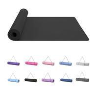 Good Nite Tapis de yoga pour entraînement, pilates, fitness, pour homme et femme, antidérapant, épais, 6 mm, haute densité, avec sangle de transport en TPE