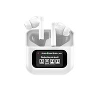 Good Nook Liberty Buds, Écouteurs Bluetooth sans Fil avec réduction de Bruit, Écran d'affichage Tactile, Étui de Charge, Son Haute fidélité, Basse Profonde. Confort Longue durée, Sport (Blanc)