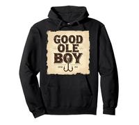 Good Ole Boy Crochet de pêche Vintage pour Homme Sweat à Capuche, Unisexe pour Adultes, Noir, L