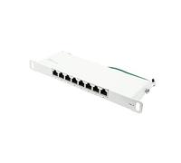 Good Patch Panel GC-N0125 10" Cat6 8-Port 0.5U STP - Toolless Opening White RAL9010
