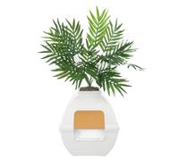 Good Pet Stuff Bac à litière caché et bac réutilisable - Kit Essentiel - Pot de Fleurs carré fermé pour Chat - Fausse Plante - Système de Filtre à Charbon ventilé pour contrôle des odeurs - Facile à
