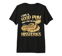 Good Pun Met Me in Hissterics Hognose Snake Puns Reptile T-Shirt Haut de Gamme