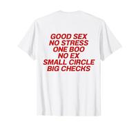 Good Sex No Stress One Boo No Ex Small Circle Big Checks Y2k T-Shirt