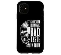 Good Taste in Music Bad Taste in Men Vinyl Lover Skull LP Coque pour iPhone 11