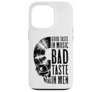 Good Taste in Music Bad Taste in Men Vinyl Lover Skull LP Coque pour iPhone 13 Pro