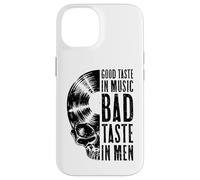 Good Taste in Music Bad Taste in Men Vinyl Lover Skull LP Coque pour iPhone 14