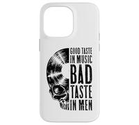 Good Taste in Music Bad Taste in Men Vinyl Lover Skull LP Coque pour iPhone 14 Pro Max