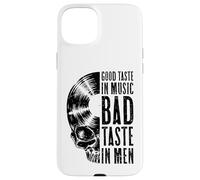 Good Taste in Music Bad Taste in Men Vinyl Lover Skull LP Coque pour iPhone 15 Plus