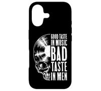 Good Taste in Music Bad Taste in Men Vinyl Lover Skull LP Coque pour iPhone 17