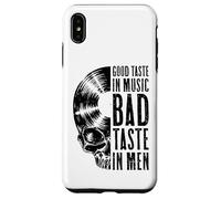 Good Taste in Music Bad Taste in Men Vinyl Lover Skull LP Coque pour iPhone XS Max