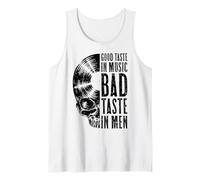 Good Taste in Music Bad Taste in Men Vinyl Lover Skull LP Débardeur