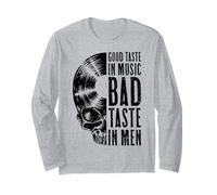 Good Taste in Music Bad Taste in Men Vinyl Lover Skull LP Manche Longue