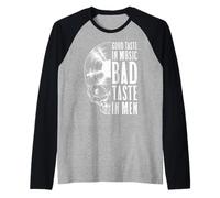 Good Taste in Music Bad Taste in Men Vinyl Lover Skull LP Manche Raglan