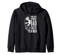 Good Taste in Music Bad Taste in Men Vinyl Lover Skull LP Sweat à Capuche