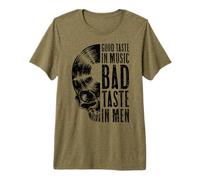 Good Taste in Music Bad Taste in Men Vinyl Lover Skull LP T-Shirt Haut de Gamme