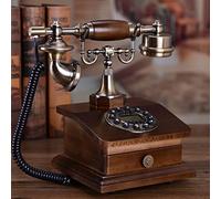 Good Thing Téléphone Antique Européen Retro en Bois Massif - Fixe Américain pour Maison
