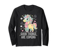 Good Things are Coming Jolie Licorne Pastel Princesse Filles Manche Longue
