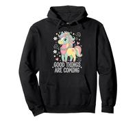 Good Things are Coming Jolie Licorne Pastel Princesse Filles Sweat à Capuche