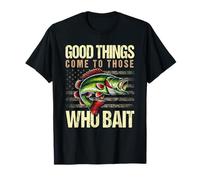 Good Things Come To Those Who Bait Fisherman Drapeau USA Camouflage T-Shirt