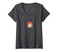 Good Things Come to Those Who Sweat Entraînement Motivation T-Shirt avec Col en V, Femme, Chiné Foncé, M