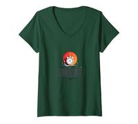 Good Things Come to Those Who Sweat Entraînement Motivation T-Shirt avec Col en V, Femme, Vert Forêt, S